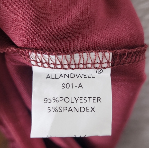 NWT Med Allandwell Lace Dip Floral Wine Red Hem Burgundy Feminine Whimsical - Picture 8 of 11